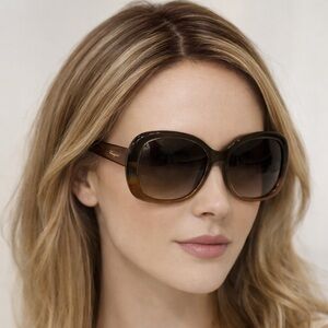 Salvatore Ferragamo Brown Gradient Oversized Sunglasses